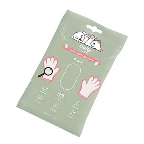 M-Pets Daily Çift Taraflı Günlük Temizlik Eldiveni 6'lı 23x25 Cm