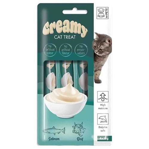 Creamy Somon Balıklı Biftekli Kedi Ödülü 4x15gr