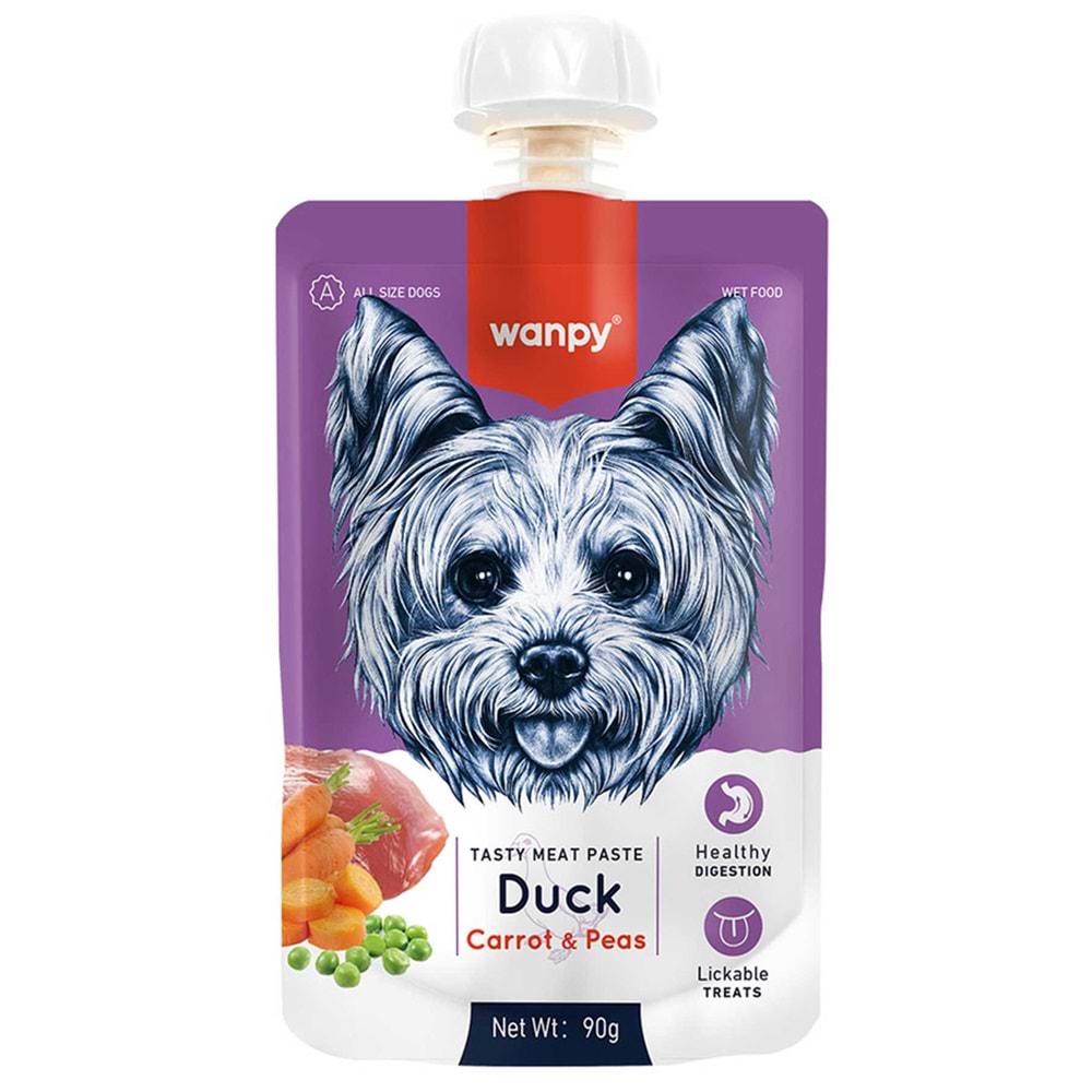Wanpy Ördekli Ve Havuçlu Taze Ezme Köpek Ödül Maması 90Gr