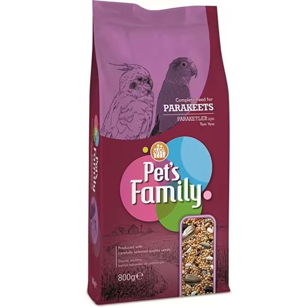 Pets Famıly Paraket Yemi 800Gr