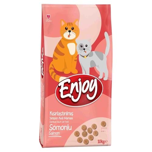 Enjoy Somonlu Kısırlaştırılmış Kedi Maması 10kg