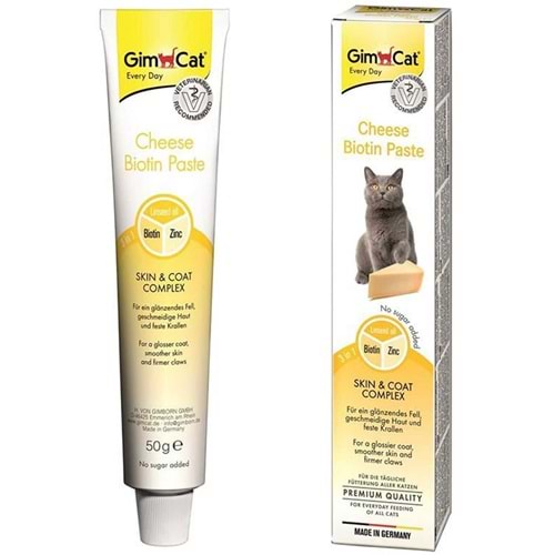 GimCat Cheese Biotin Tüy Sağlığı Peynirli Kedi Macunu 50gr