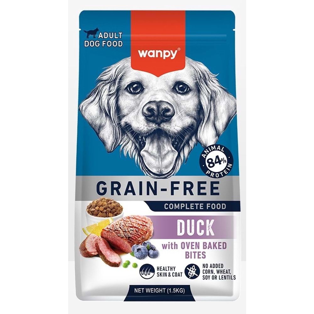 Wanpy Tahılsız Ördekli Yetişkin Köpek Maması 1,5 kg