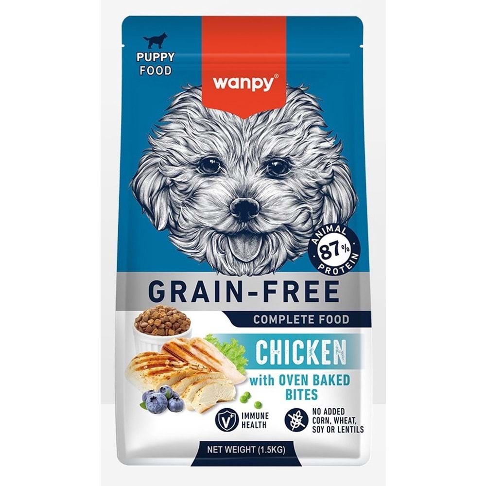 Wanpy Tahılsız Tavuklu Yavru Köpek Maması 1,5 kg