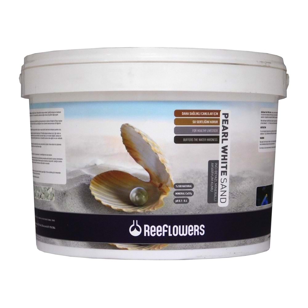 ReeFlowers Pearl White Sand Mineralli Akvaryum Kumu 25Kg (0,5-1 mm)