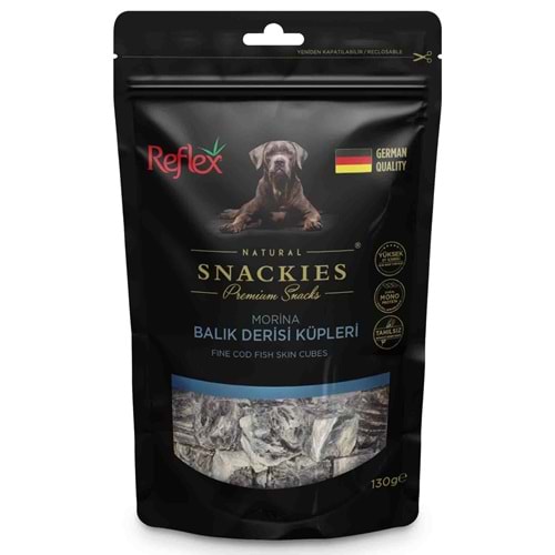 Reflex Snackies Morina Balık Derisi Küpleri Köpek Ödül Maması 130gr