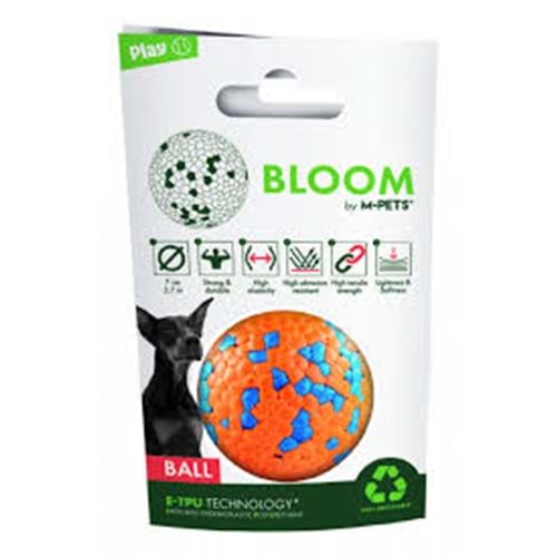 M-PETS BLOOM BALL OYUN TOPU PARÇALANMAZ ORANGE/BLUE