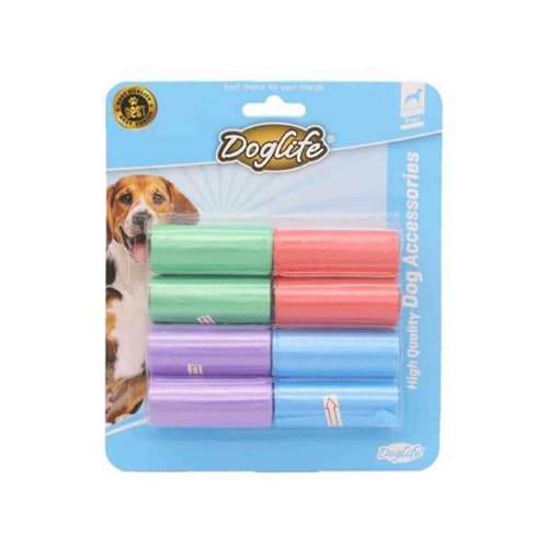 Doglife Renkli Dışkı Toplama Poşeti 8li