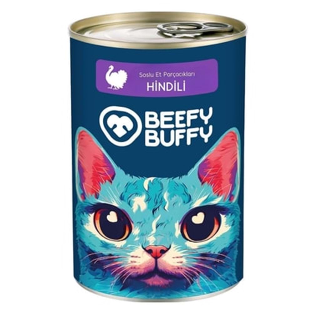 Beefy Buffy Yoğun Hindi İçerikli Kedi Konservesi 415 Gr