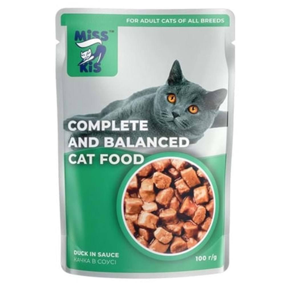 Miss Kis Premium Pouch Ördekli Kedi Konservesi 80 gr