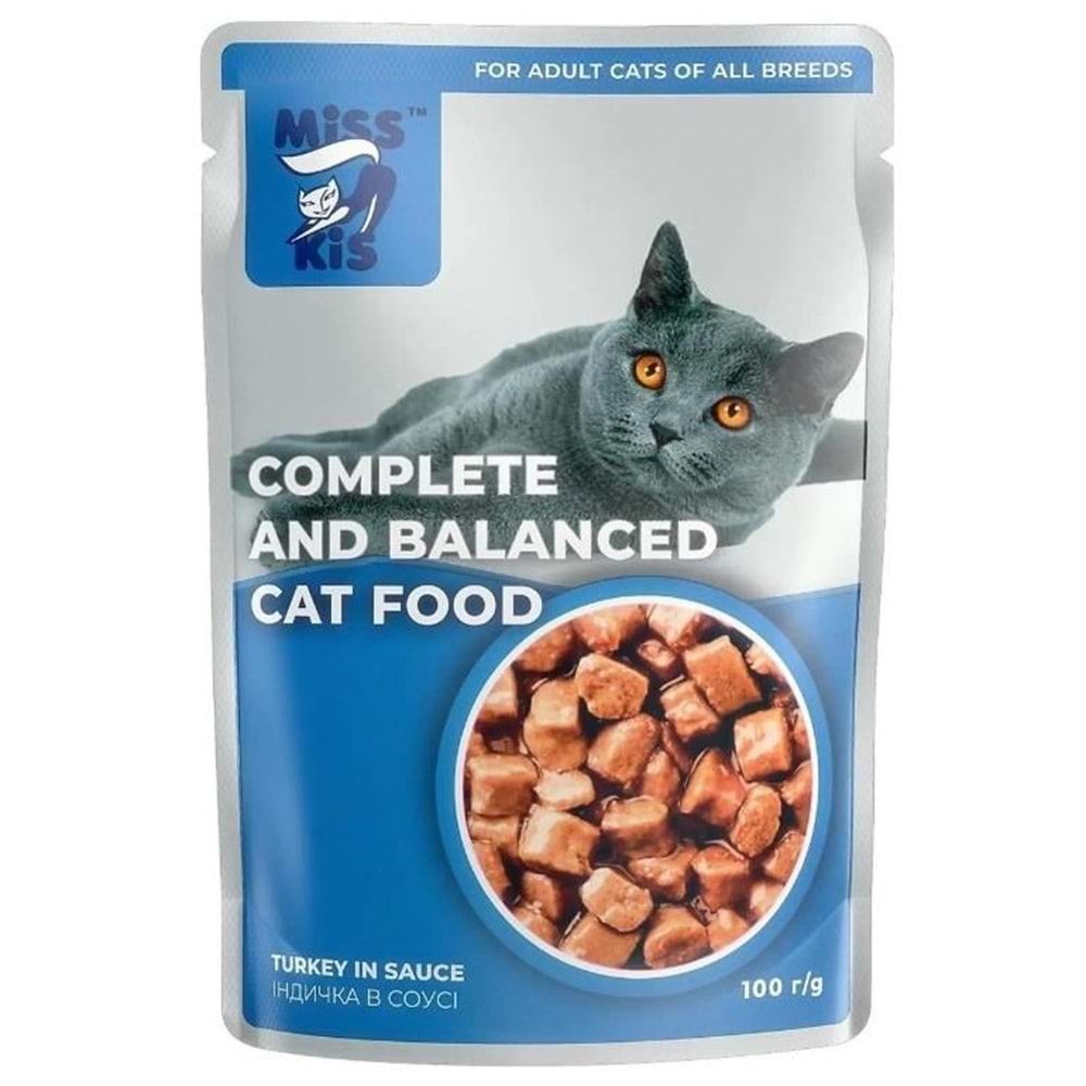Miss Kis Premium Pouch Hindili Kedi Konservesi 80 gr