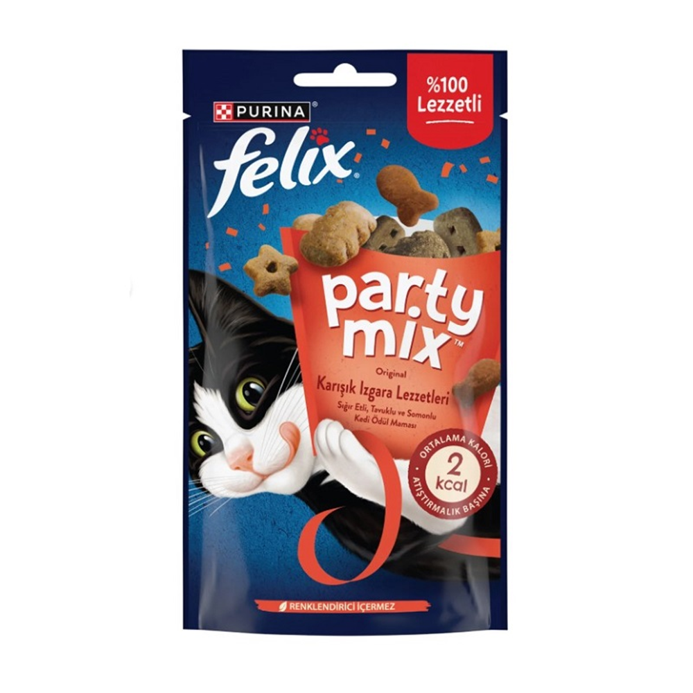 Felix Party Mix Original Karışık Izgara Lezzetleri Kedi Ödül Maması 60gr