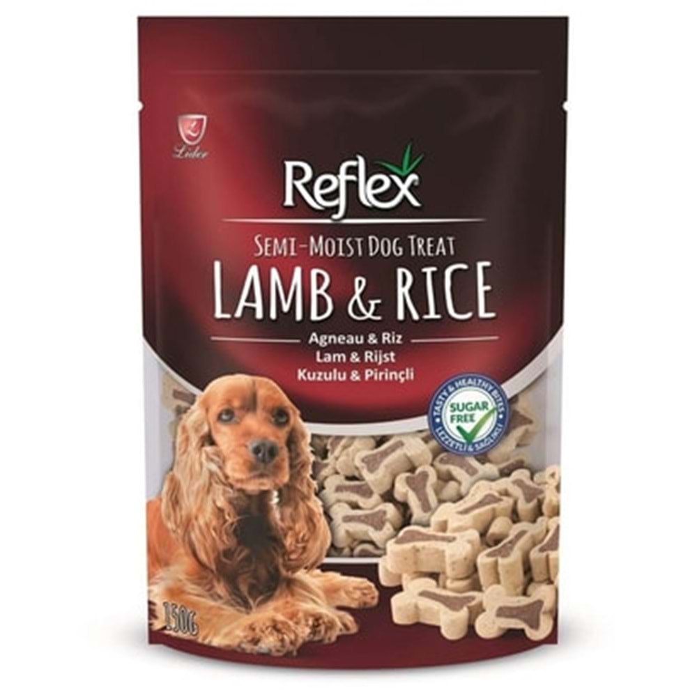 Reflex Kuzulu ve Pirinçli Yarı Yumuşak Köpek Ödül Maması 150gr