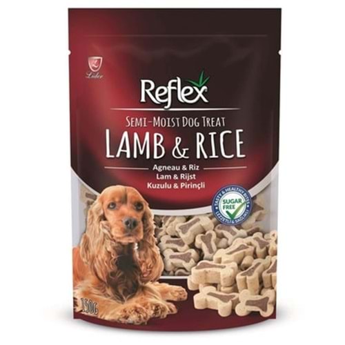 Reflex Kuzulu ve Pirinçli Yarı Yumuşak Köpek Ödül Maması 150gr