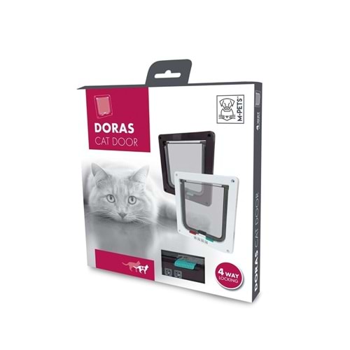 M-PETS Doras Kedi Kapısı 4 Yollu -Brown 200x192mm 20800014