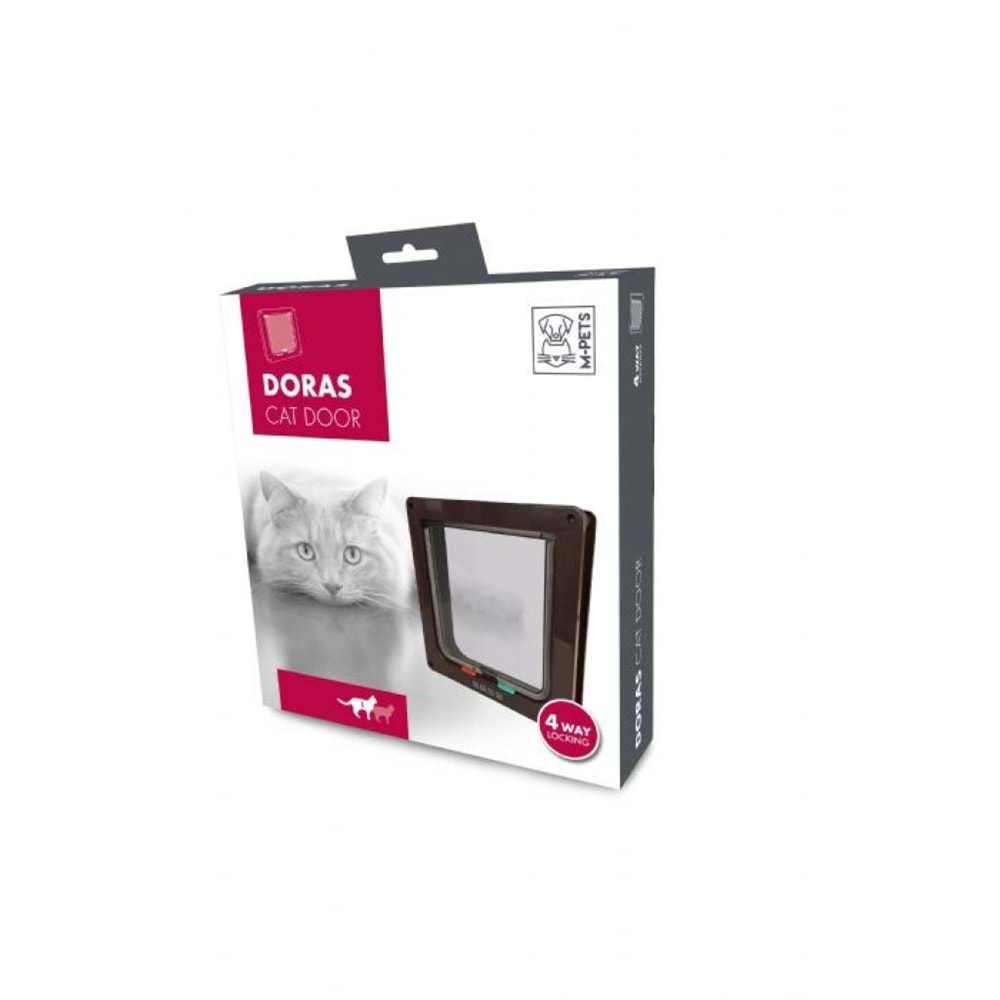 M-Pets Doras 4 Yönlü Kedi Kapısı 25x23,3cm (Karışık Renkli)