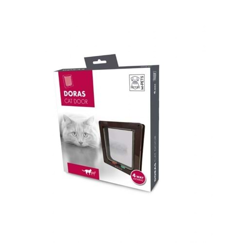 M-Pets Doras 4 Yönlü Kedi Kapısı 25x23,3cm (Karışık Renkli)