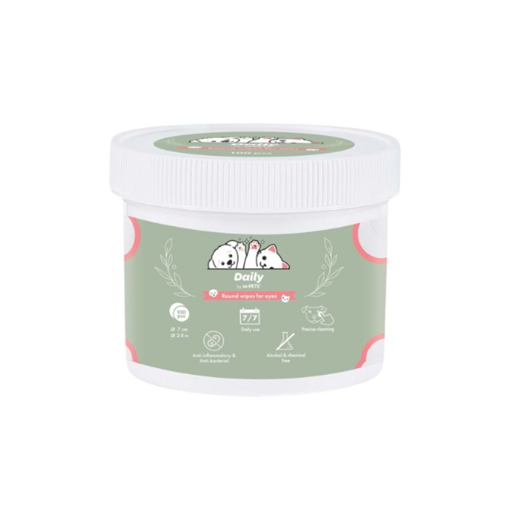 M-Pets Daily Kedi ve Köpekler İçin Göz Çevresi Temizleme Pedi (100'lü)