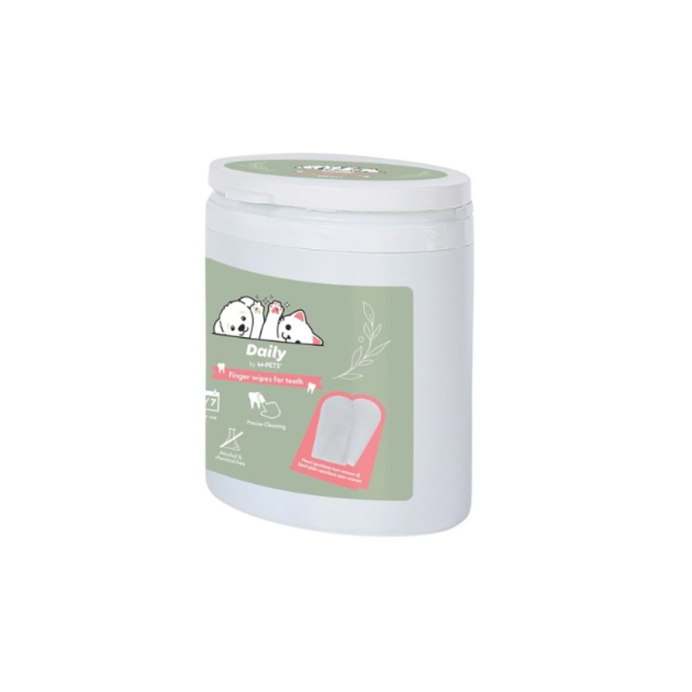 M-Pets Daily Kedi ve Köpekler İçin Diş Temizliği Parmak Pedi (50'li)