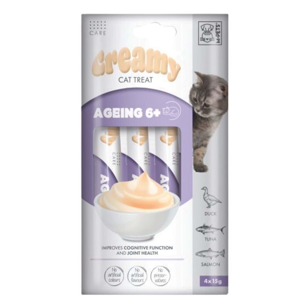 M-Pets Ageing 6+ Fonksiyonel Creamy Kedi Ödülü 4x15gr
