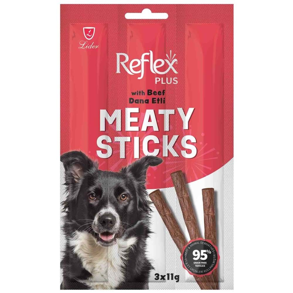 Reflex Plus Dana Etli Çubuk Yetişkin Köpek Ödül Maması 3lü
